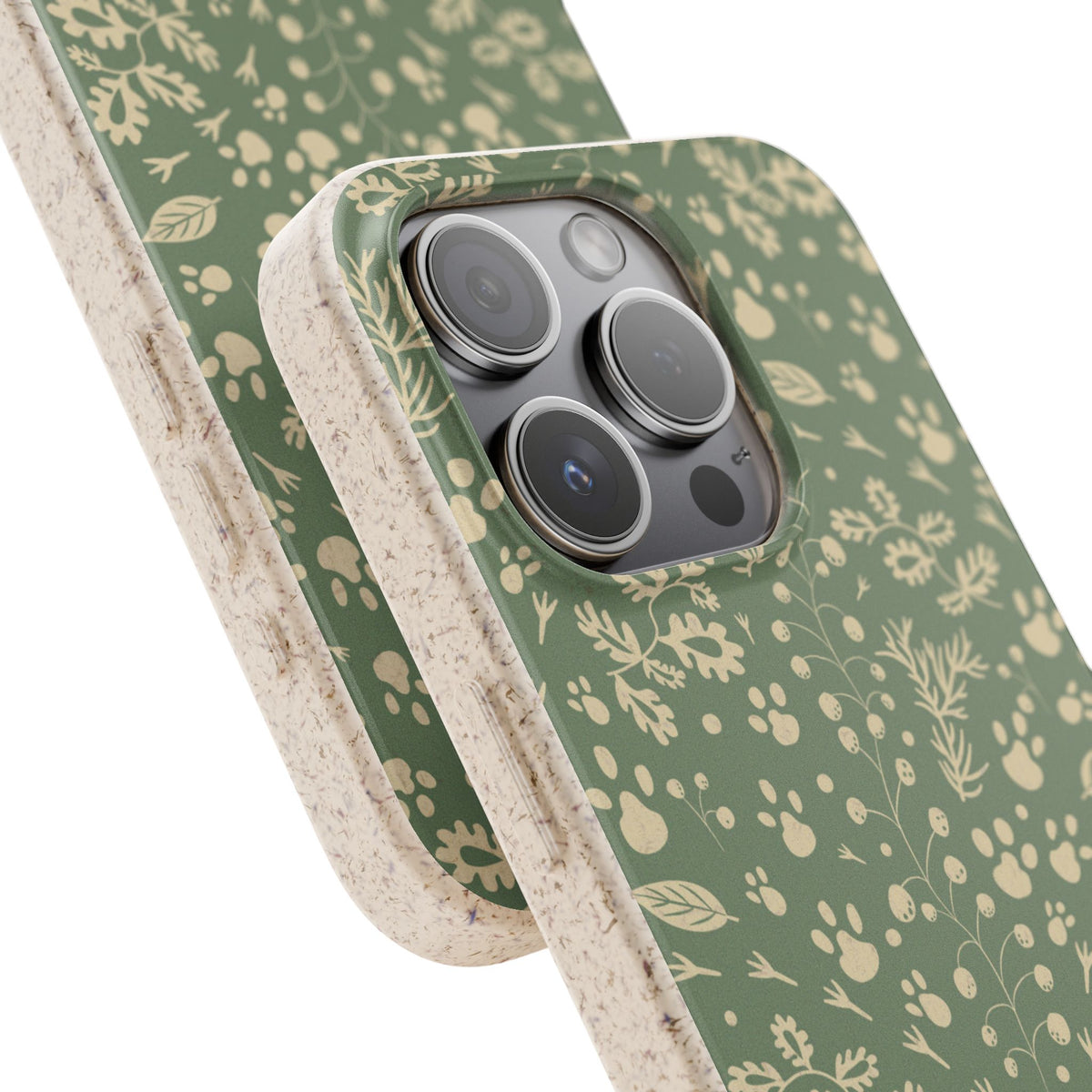 Biodegradable Floral Phone Case — Eco-Friendly Pleasant Green Wildflower Protection