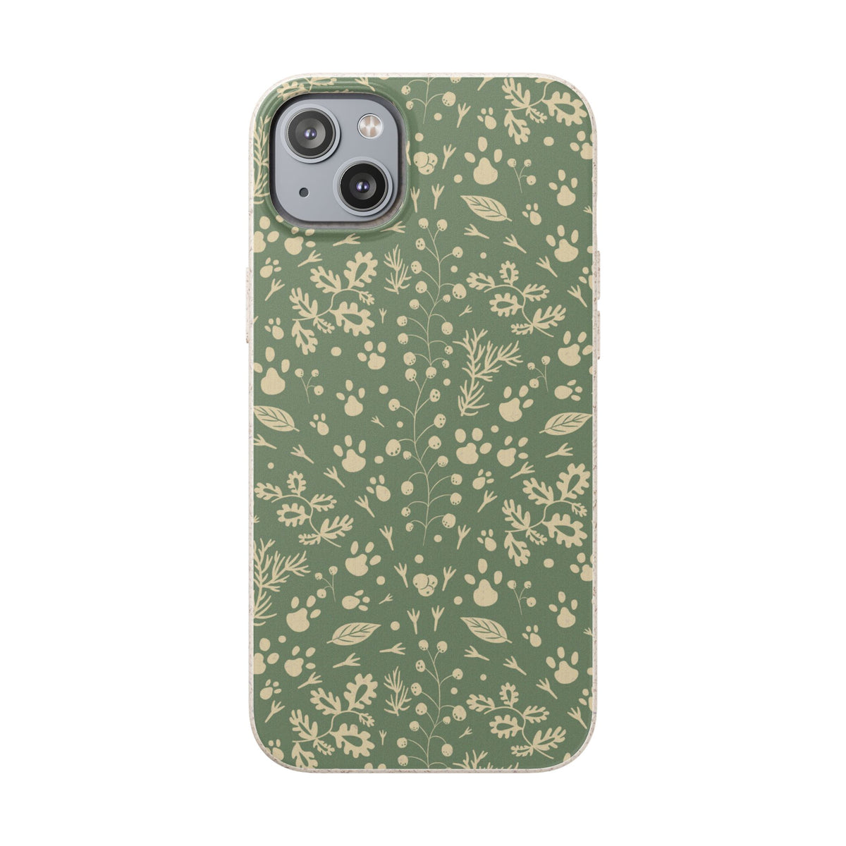 Biodegradable Floral Phone Case — Eco-Friendly Pleasant Green Wildflower Protection