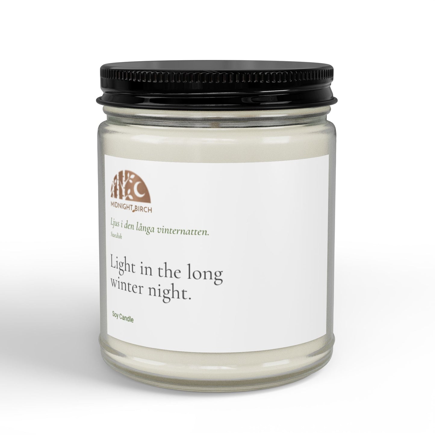 VINTERRO Soy Candle — “Light in the Long Winter Night” Amber Jar (4oz & 9oz)