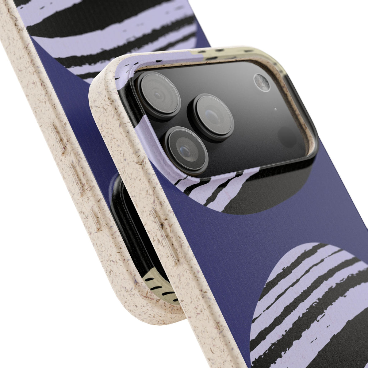 Biodegradable Phone Case — Abstract Striped Circles Eco Cover