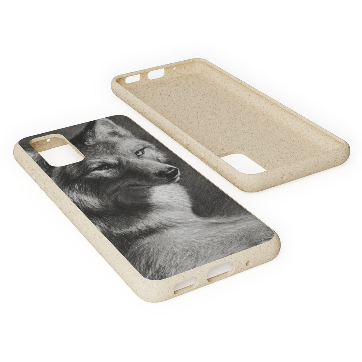 Wolf Portrait Biodegradable Phone Case — Eco-Friendly iPhone Cover