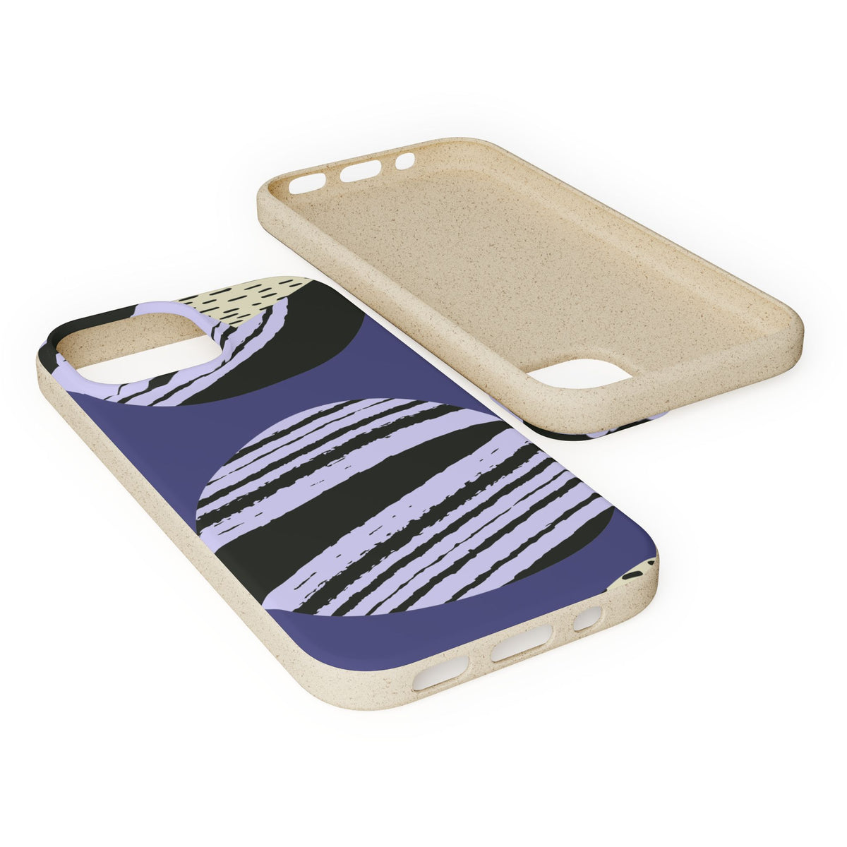 Biodegradable Phone Case — Abstract Striped Circles Eco Cover