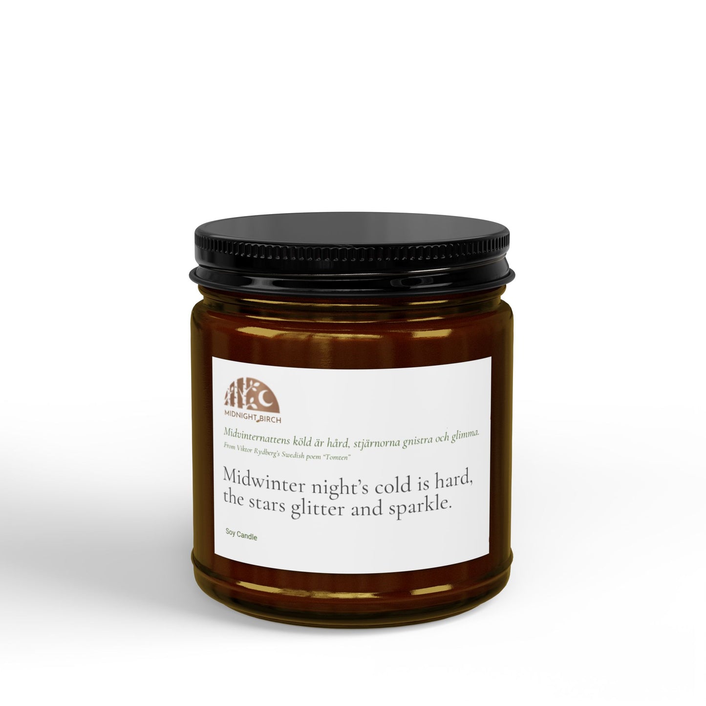VINTERRO Soy Candle —“The stars glitter and sparkle.” (4oz & 9oz) Comfort Spice, Fresh Balsam, or Unscented.