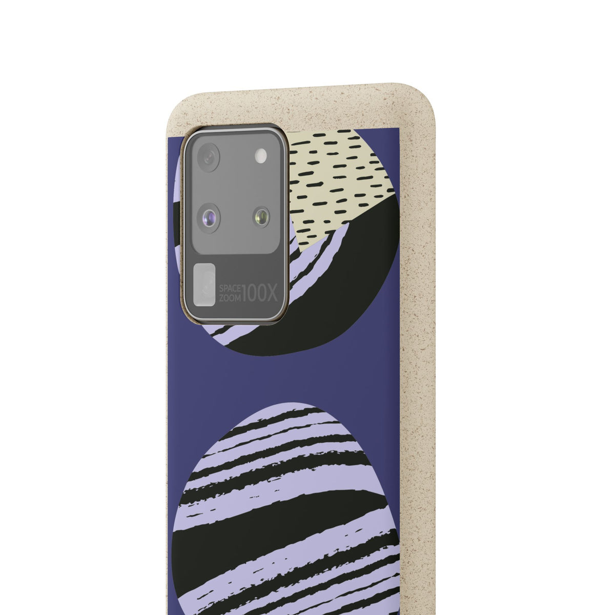 Biodegradable Phone Case — Abstract Striped Circles Eco Cover