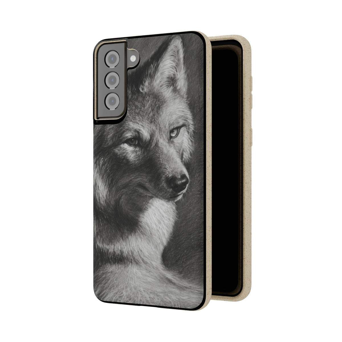 Wolf Portrait Biodegradable Phone Case — Eco-Friendly iPhone Cover