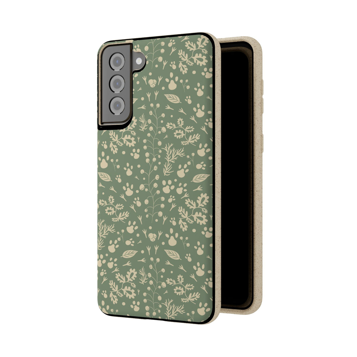 Biodegradable Floral Phone Case — Eco-Friendly Pleasant Green Wildflower Protection