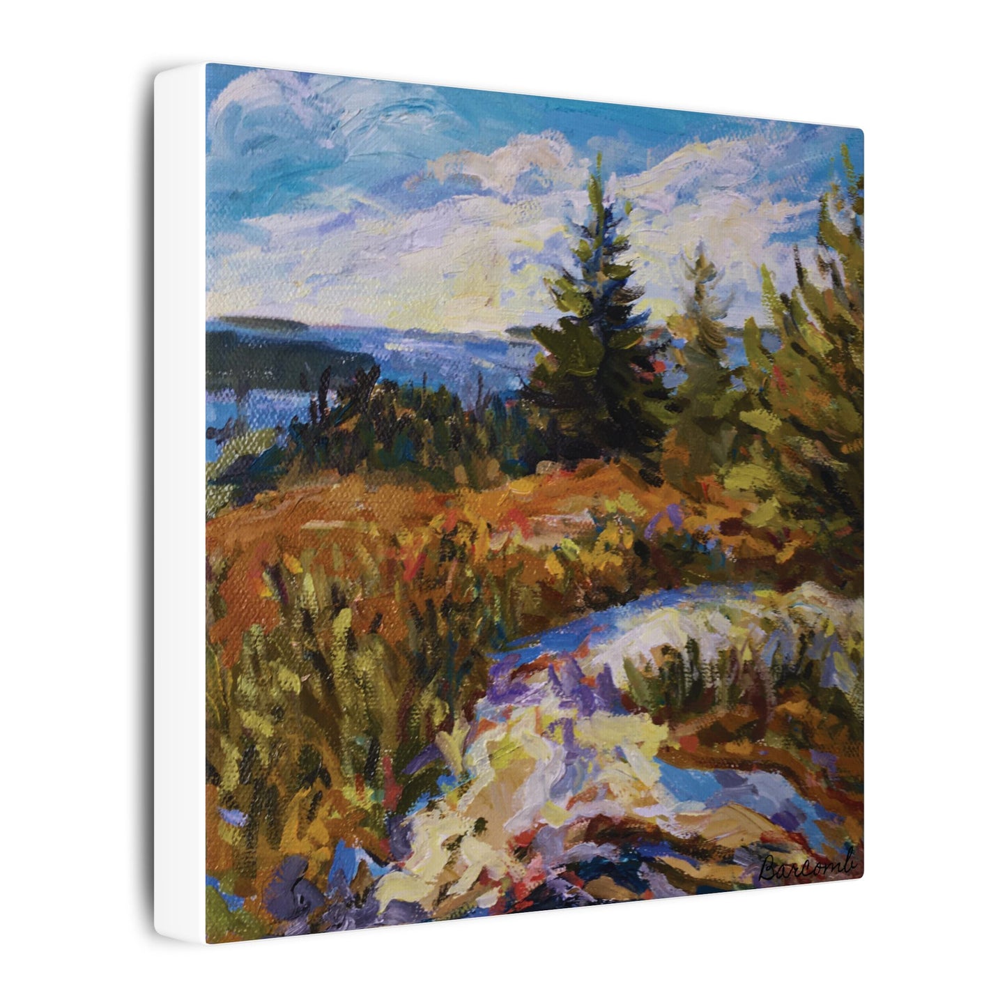 Coastal Pine Landscape Canvas Print — Matte Stretched Wall Art