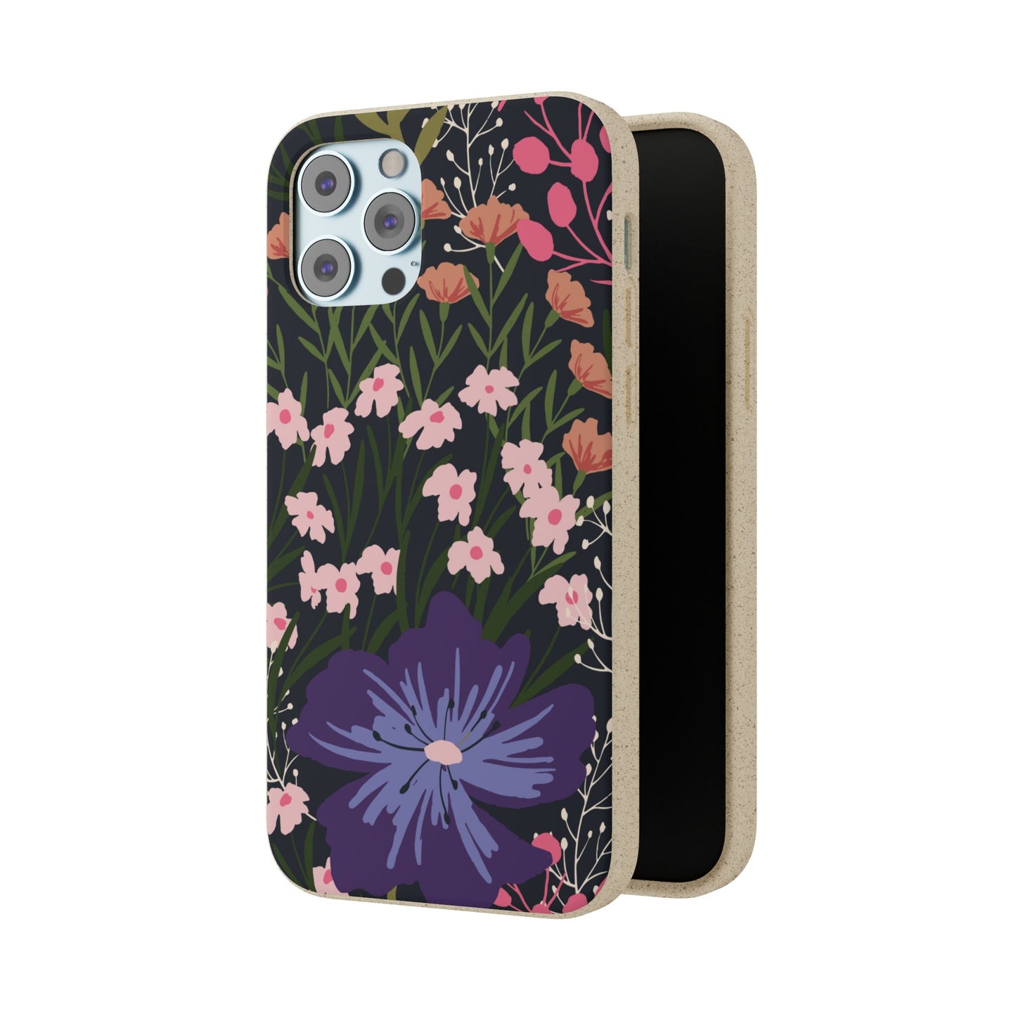 Floral Biodegradable Phone Case — Purple Wildflower Eco Phone Cover