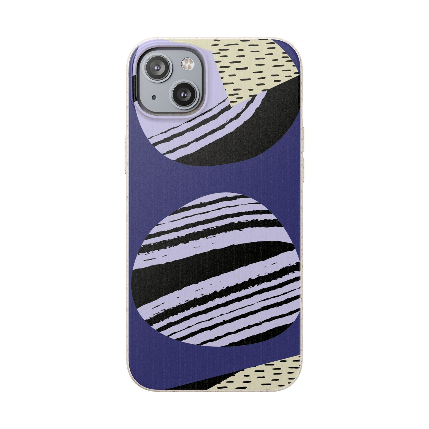 Biodegradable Phone Case — Abstract Striped Circles Eco Cover