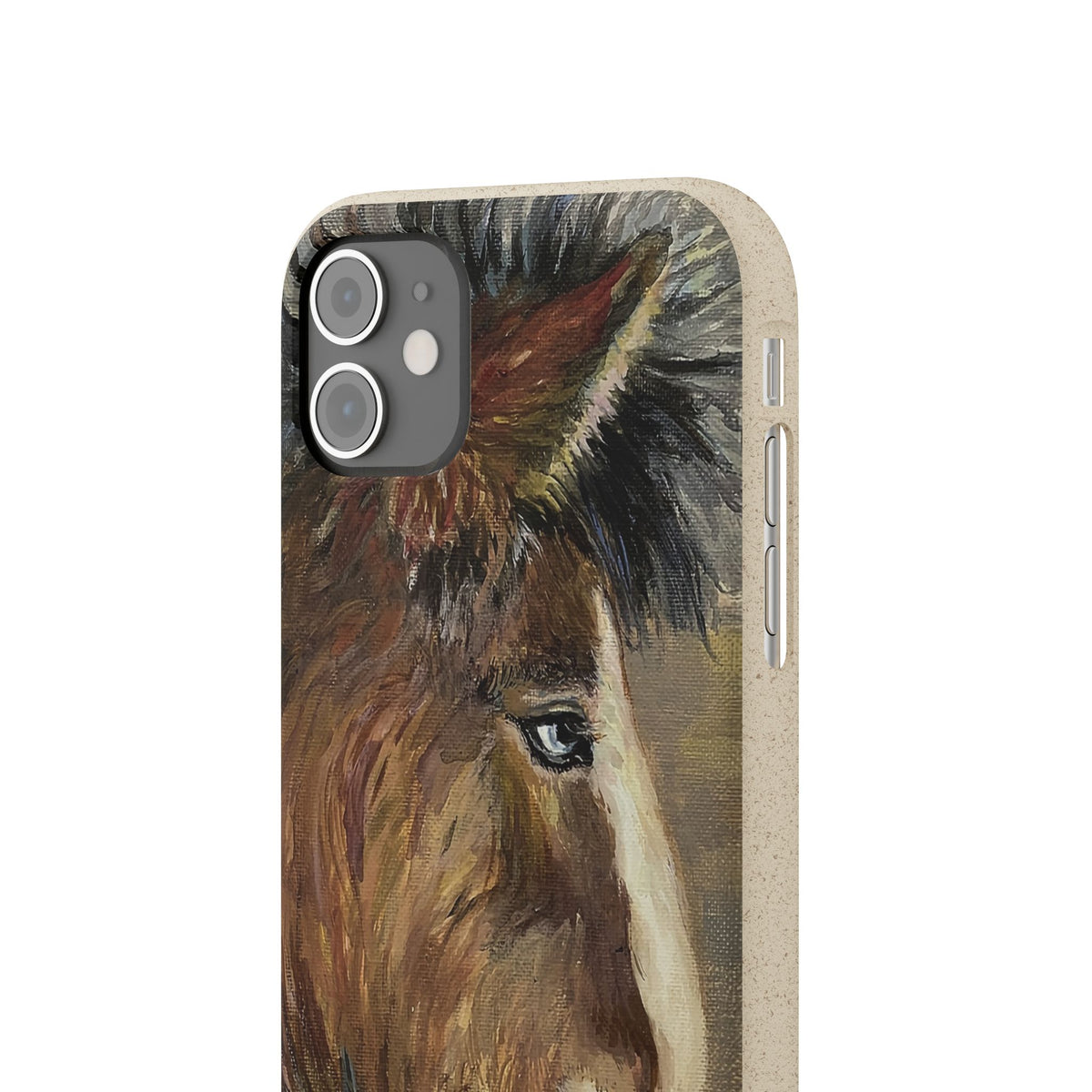 Biodegradable Phone Case — Rustic Horse Portrait by Carrie Barcomb Eco-Friendly iPhone Cover
