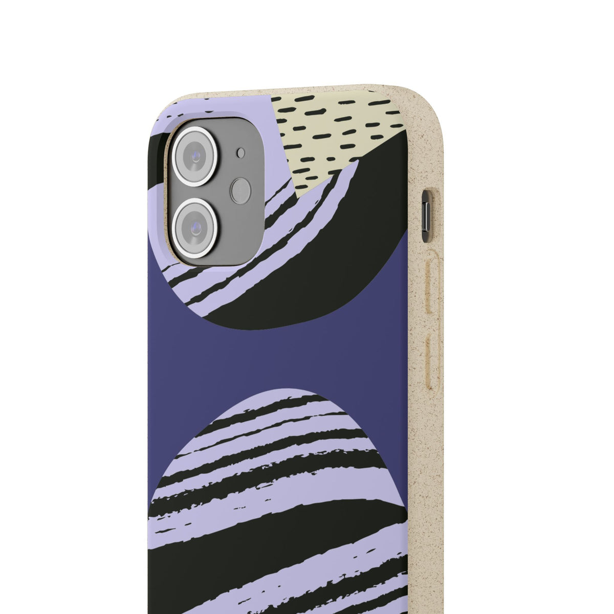 Biodegradable Phone Case — Abstract Striped Circles Eco Cover