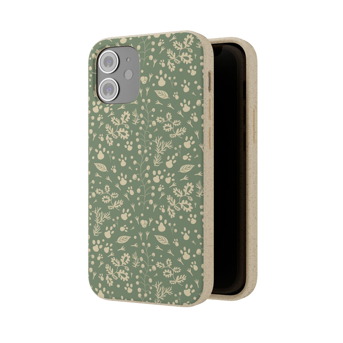 Biodegradable Floral Phone Case — Eco-Friendly Pleasant Green Wildflower Protection