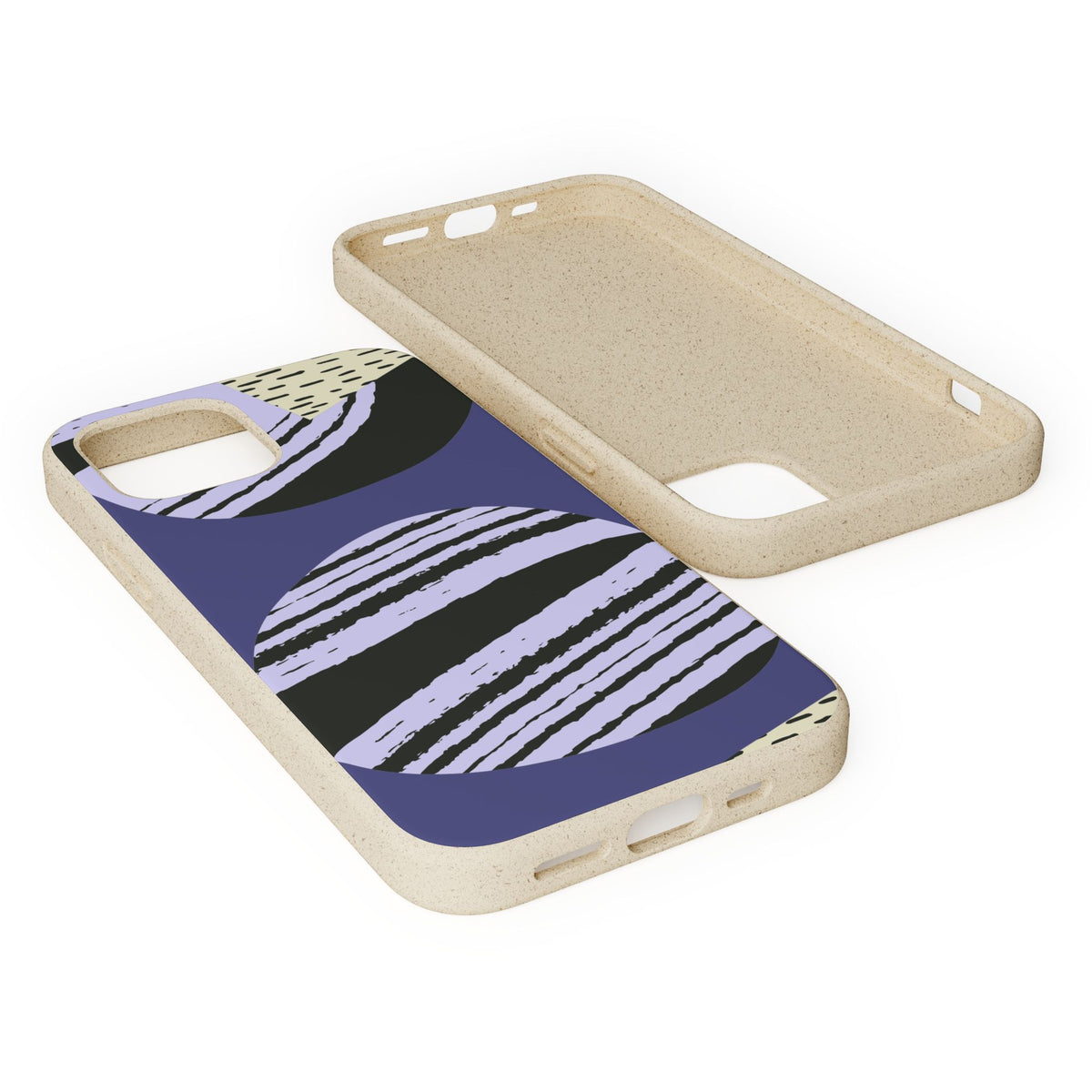 Biodegradable Phone Case — Abstract Striped Circles Eco Cover