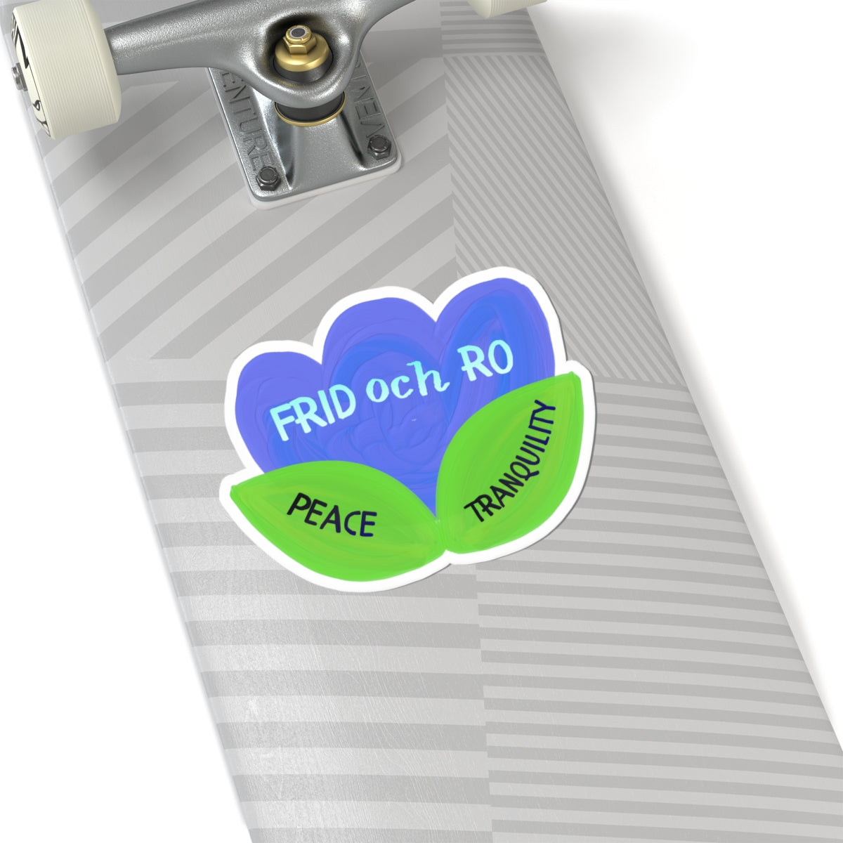 Peace & Tranquility Sticker — "Frid och Ro" Floral Kiss-Cut Sticker
