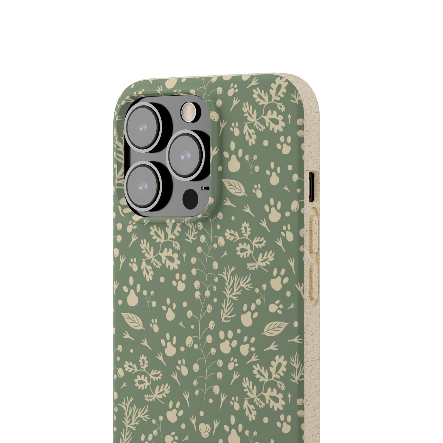 Biodegradable Floral Phone Case — Eco-Friendly Pleasant Green Wildflower Protection
