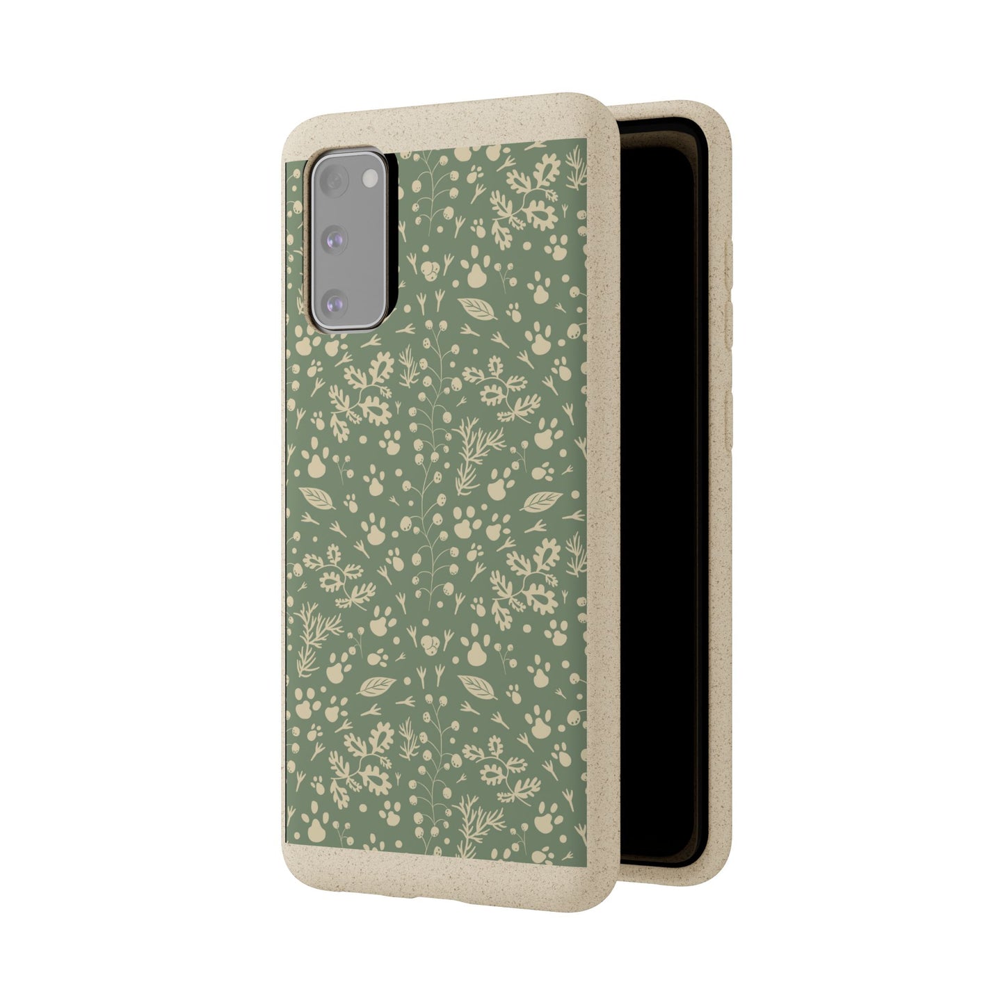 Biodegradable Floral Phone Case — Eco-Friendly Pleasant Green Wildflower Protection