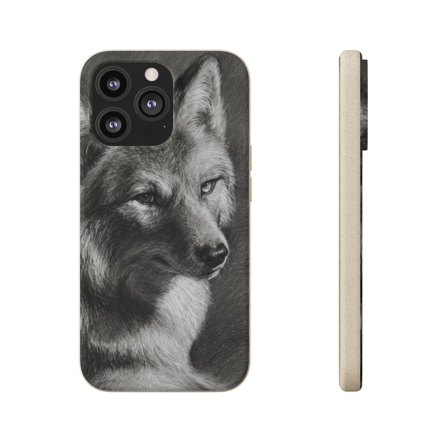 Wolf Portrait Biodegradable Phone Case — Eco-Friendly iPhone Cover