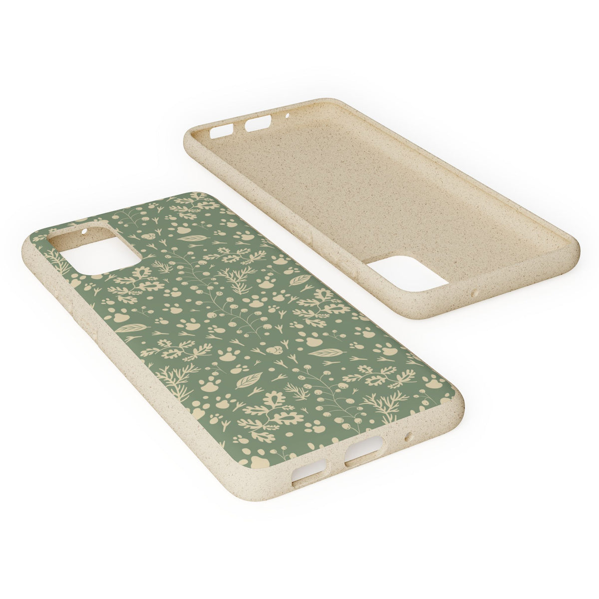 Biodegradable Floral Phone Case — Eco-Friendly Pleasant Green Wildflower Protection