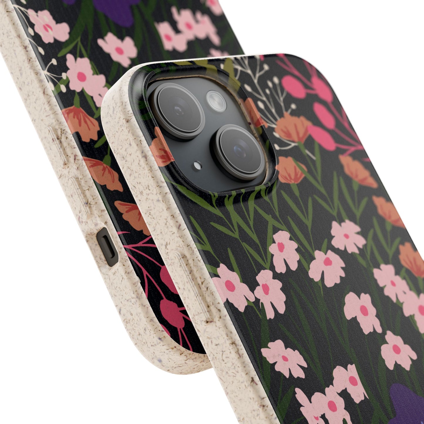 Floral Biodegradable Phone Case — Purple Wildflower Eco Phone Cover