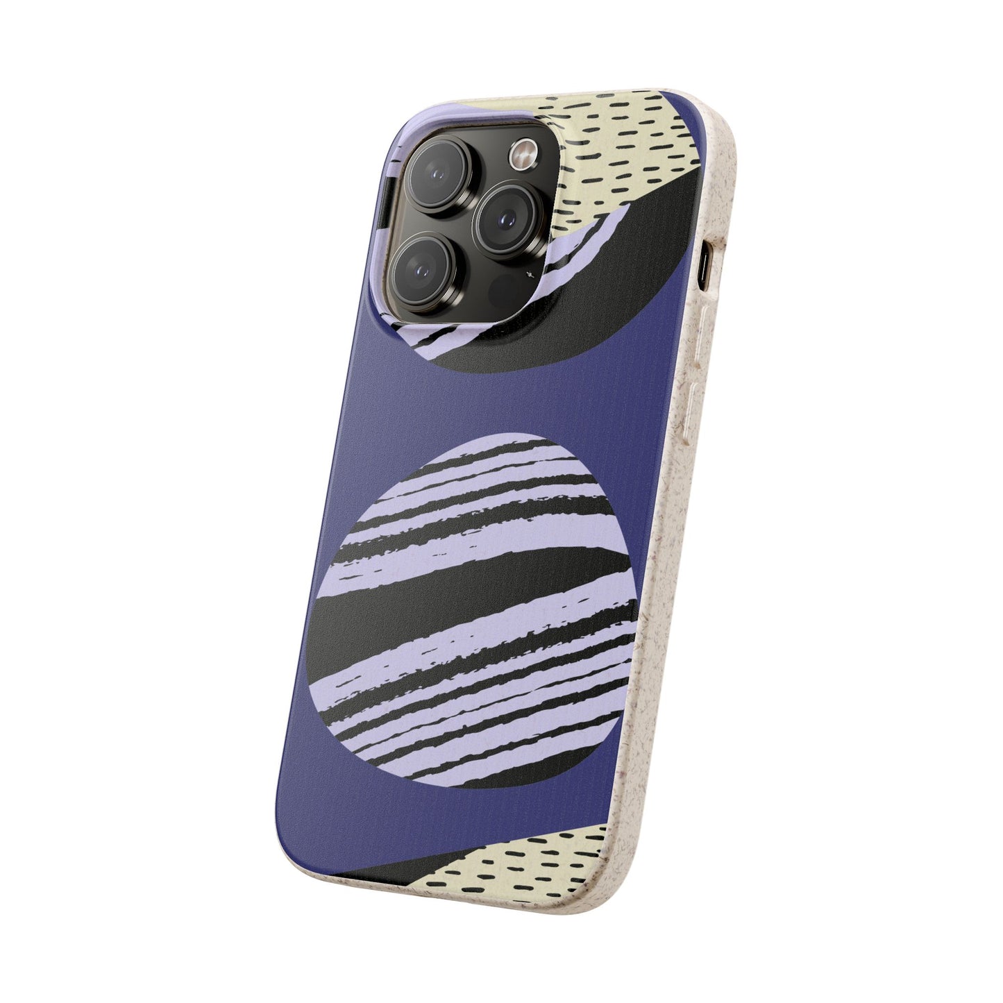 Biodegradable Phone Case — Abstract Striped Circles Eco Cover