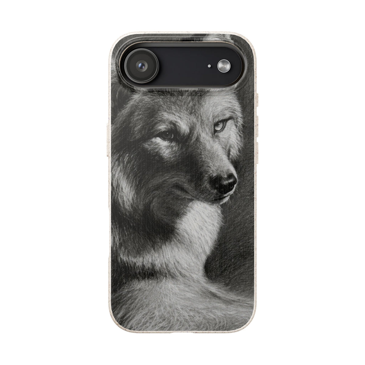 Wolf Portrait Biodegradable Phone Case — Eco-Friendly iPhone Cover