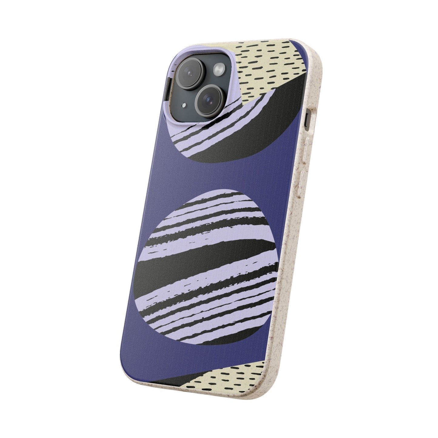 Biodegradable Phone Case — Abstract Striped Circles Eco Cover
