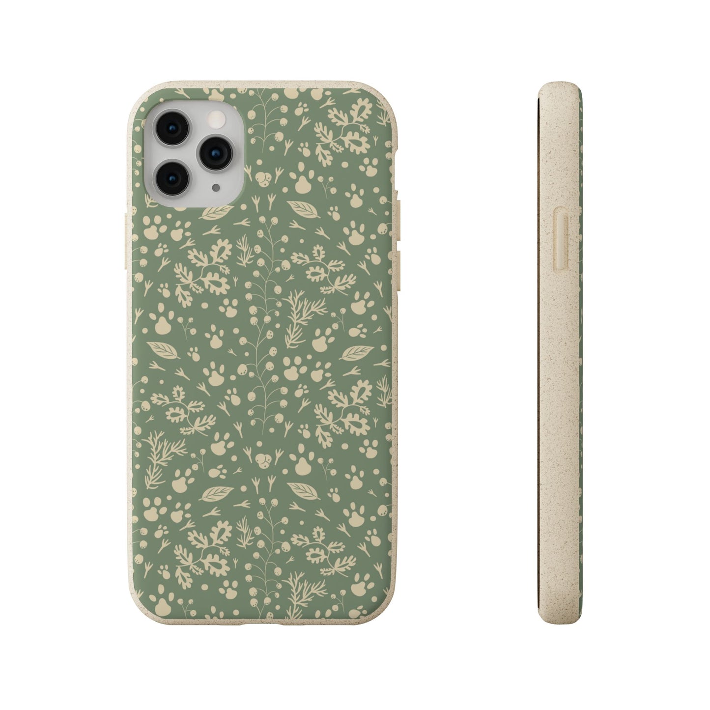 Biodegradable Floral Phone Case — Eco-Friendly Pleasant Green Wildflower Protection