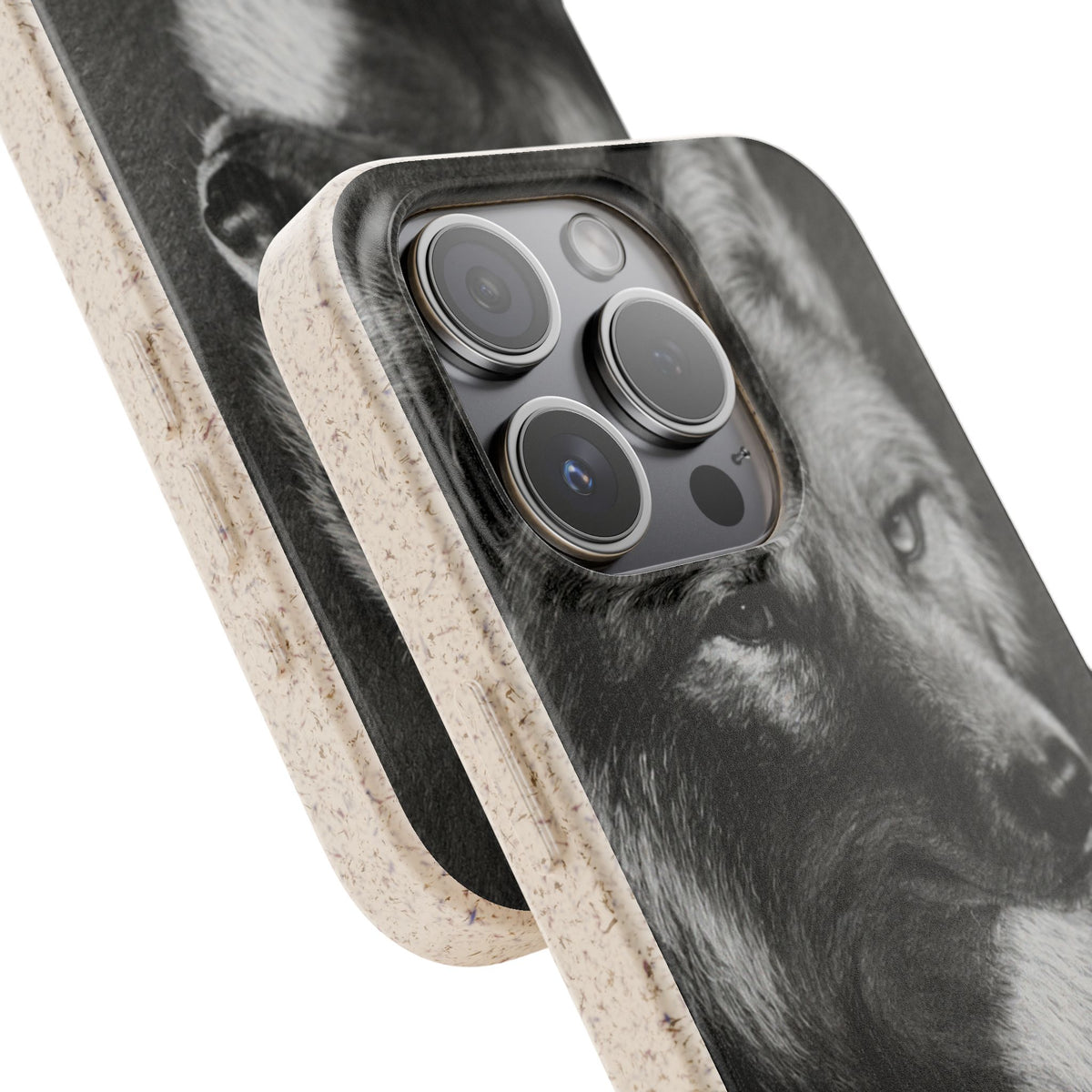 Wolf Portrait Biodegradable Phone Case — Eco-Friendly iPhone Cover