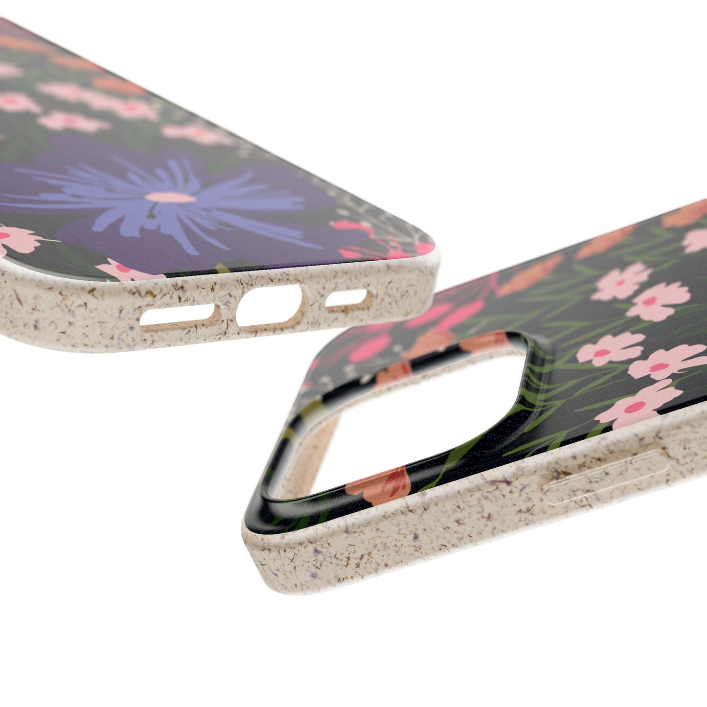 Floral Biodegradable Phone Case — Purple Wildflower Eco Phone Cover