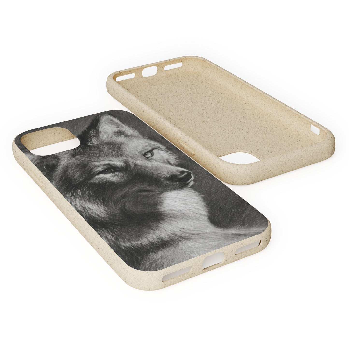 Wolf Portrait Biodegradable Phone Case — Eco-Friendly iPhone Cover