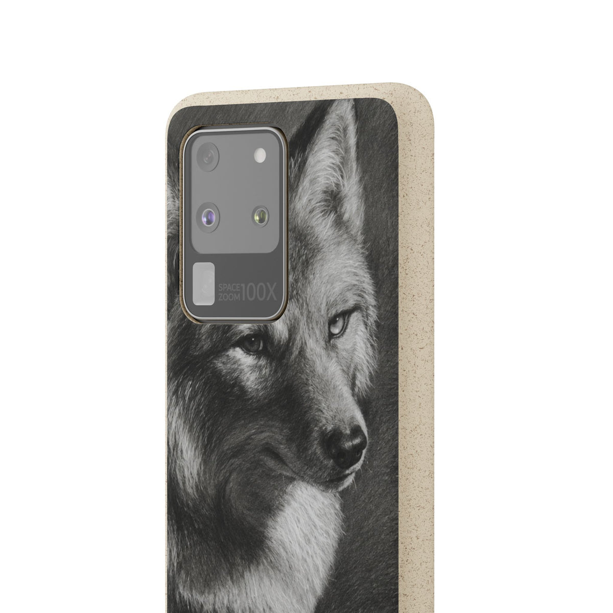 Wolf Portrait Biodegradable Phone Case — Eco-Friendly iPhone Cover