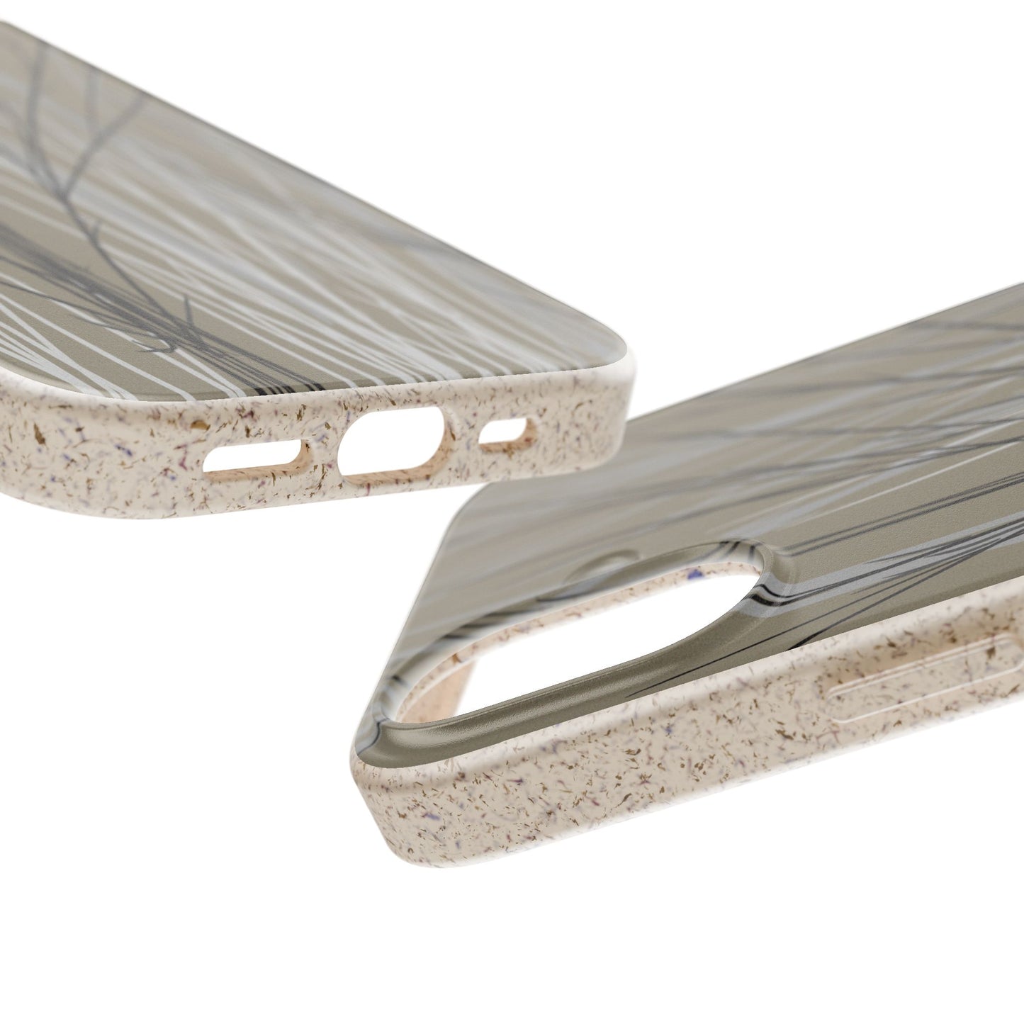 Biodegradable Phone Case — Neutral Botanical Grass Design