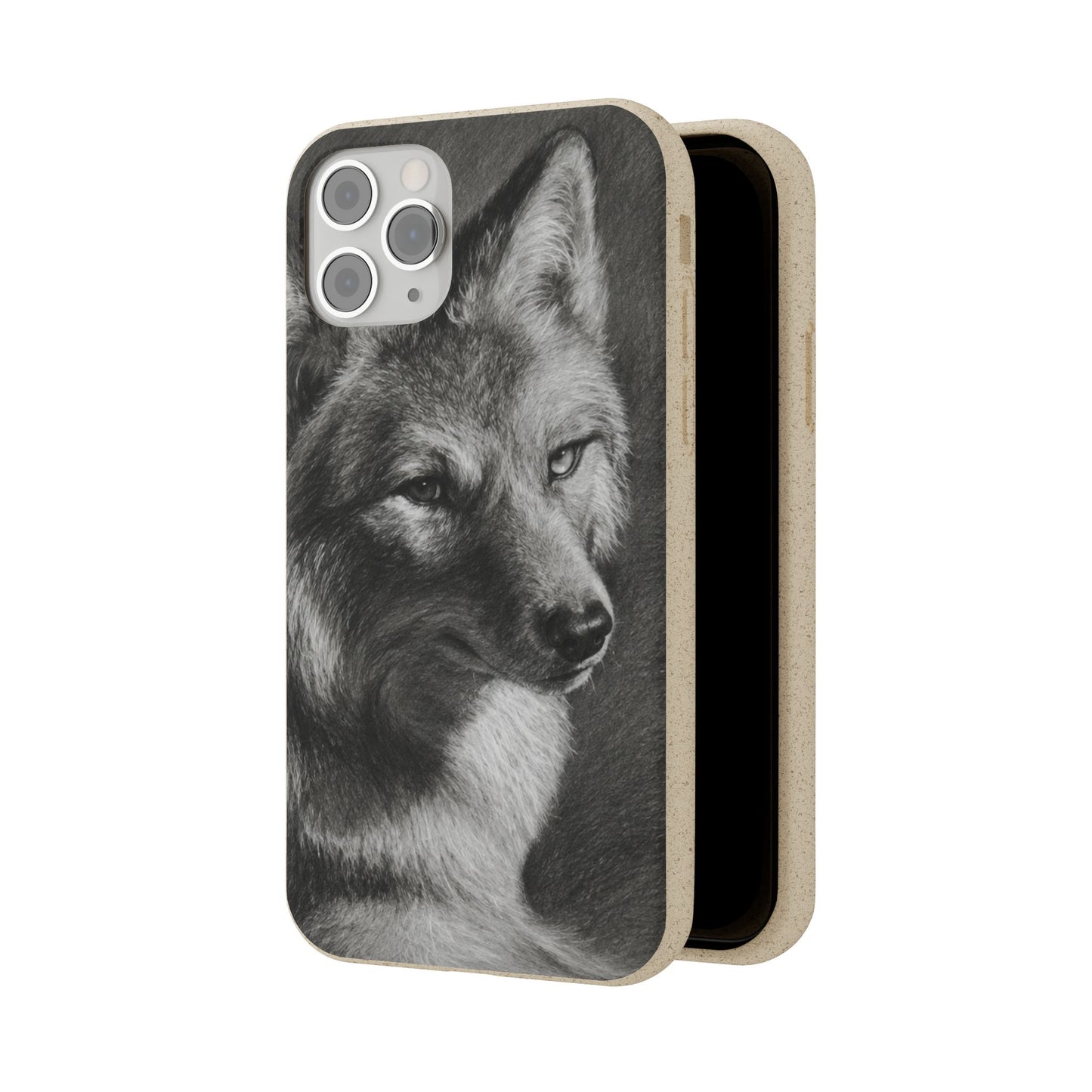Wolf Portrait Biodegradable Phone Case — Eco-Friendly iPhone Cover