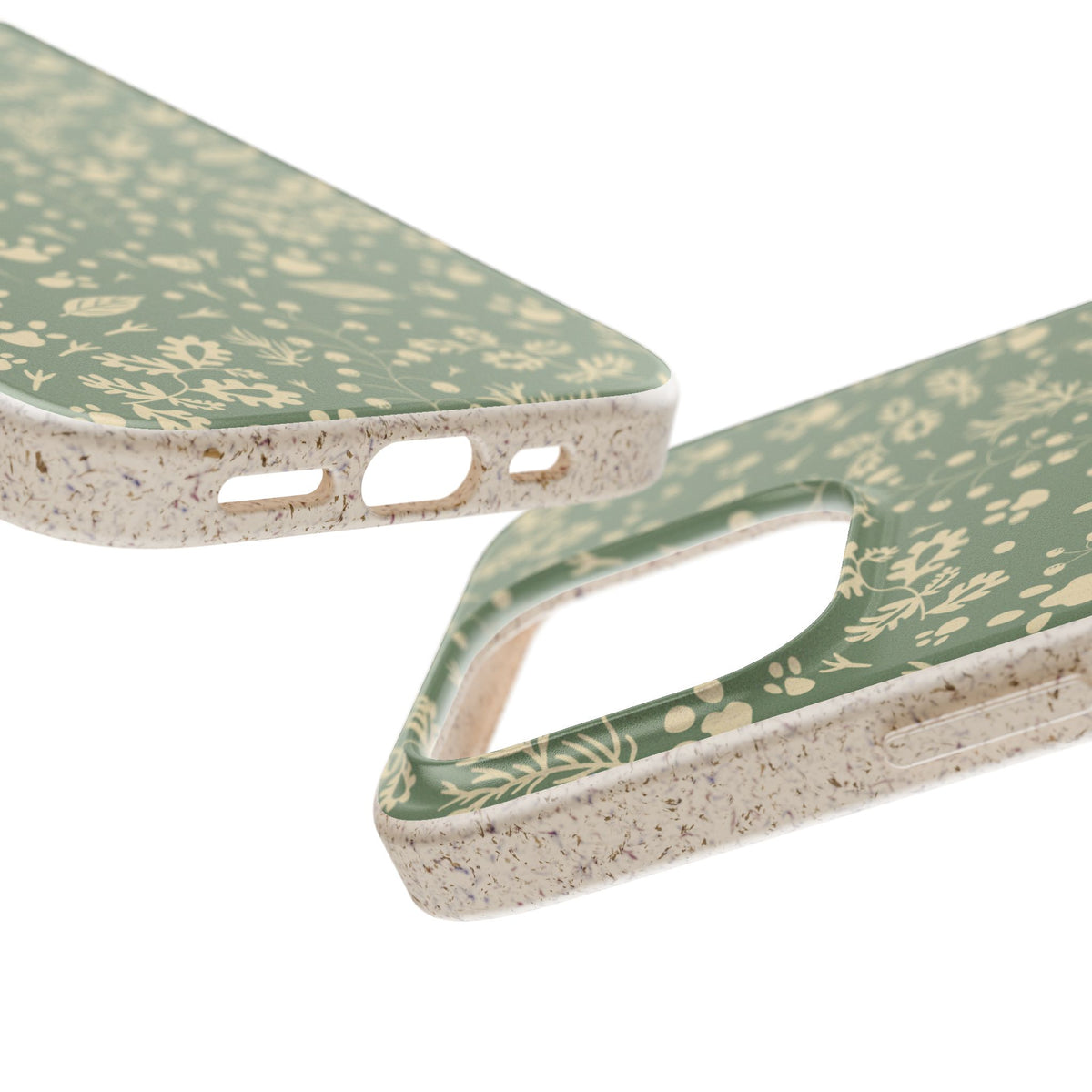 Biodegradable Floral Phone Case — Eco-Friendly Pleasant Green Wildflower Protection