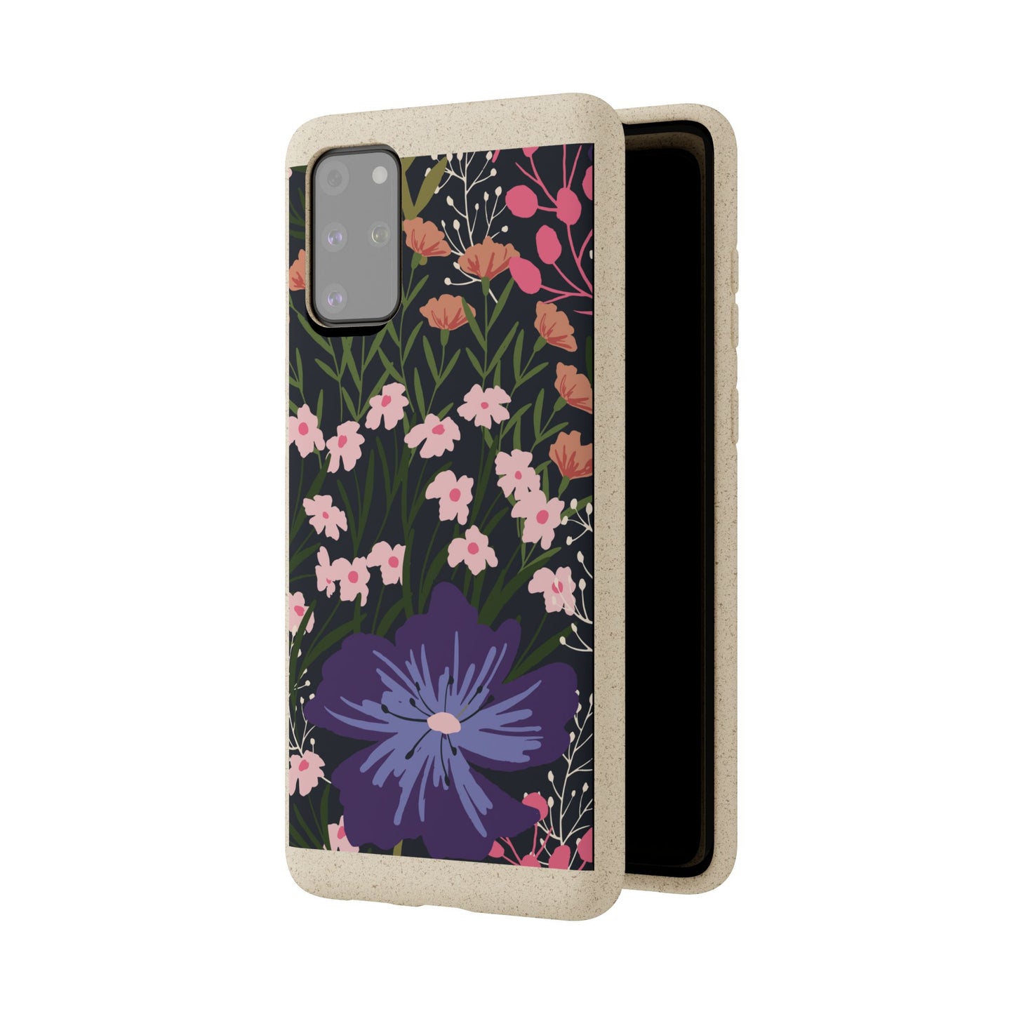 Floral Biodegradable Phone Case — Purple Wildflower Eco Phone Cover