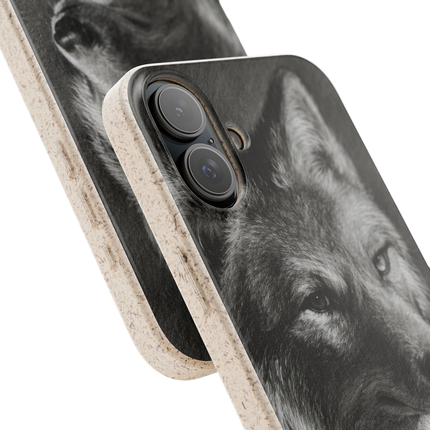 Wolf Portrait Biodegradable Phone Case — Eco-Friendly iPhone Cover