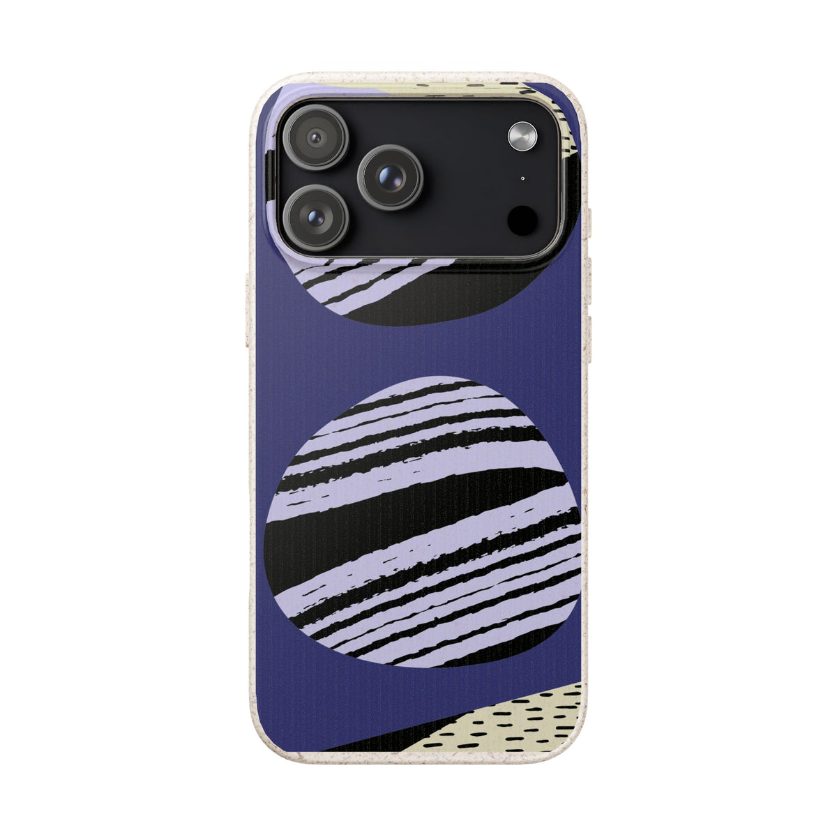 Biodegradable Phone Case — Abstract Striped Circles Eco Cover