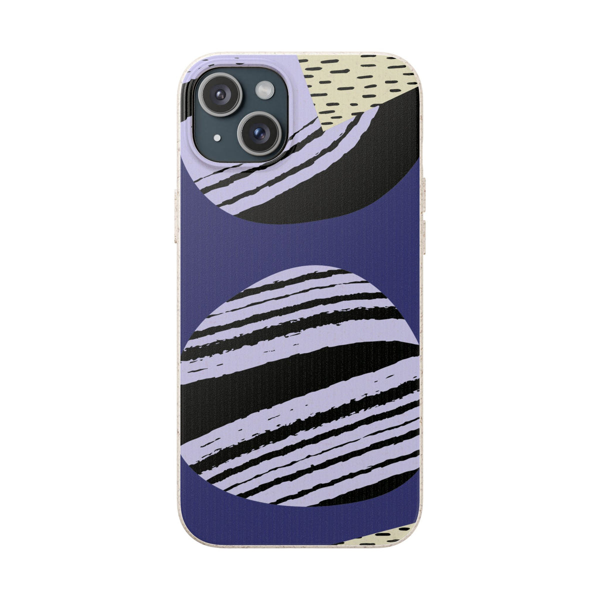 Biodegradable Phone Case — Abstract Striped Circles Eco Cover