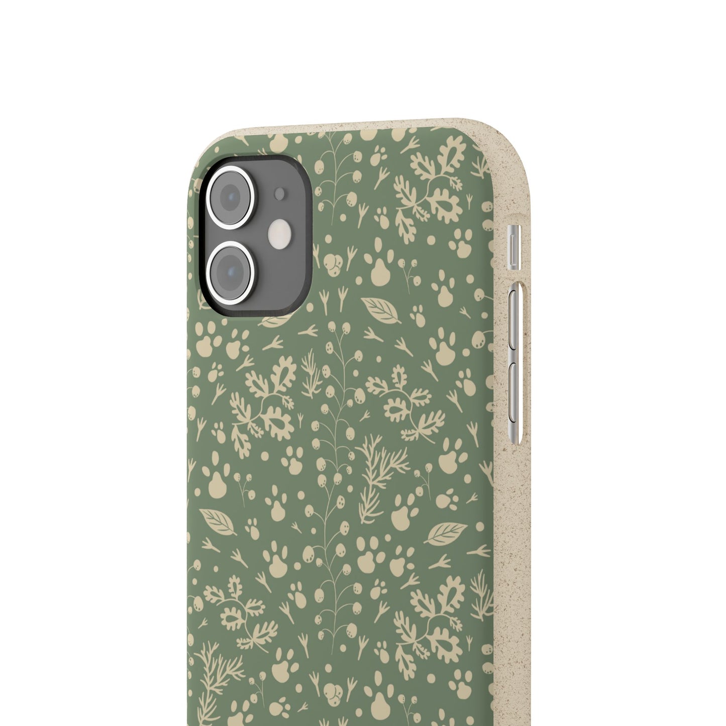Biodegradable Floral Phone Case — Eco-Friendly Pleasant Green Wildflower Protection