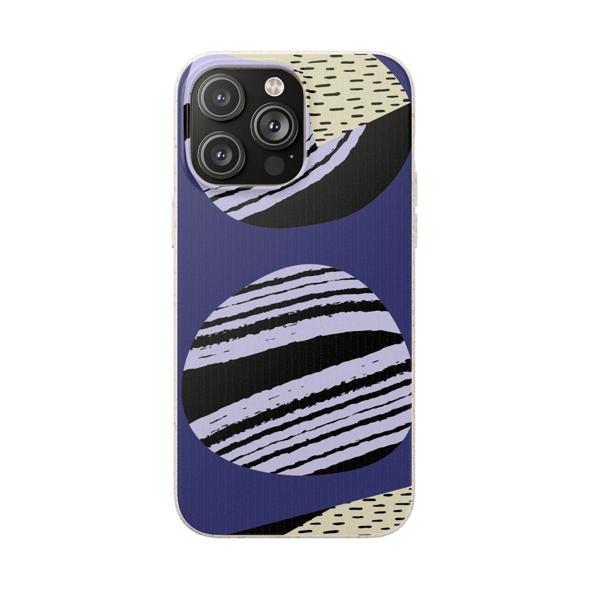 Biodegradable Phone Case — Abstract Striped Circles Eco Cover