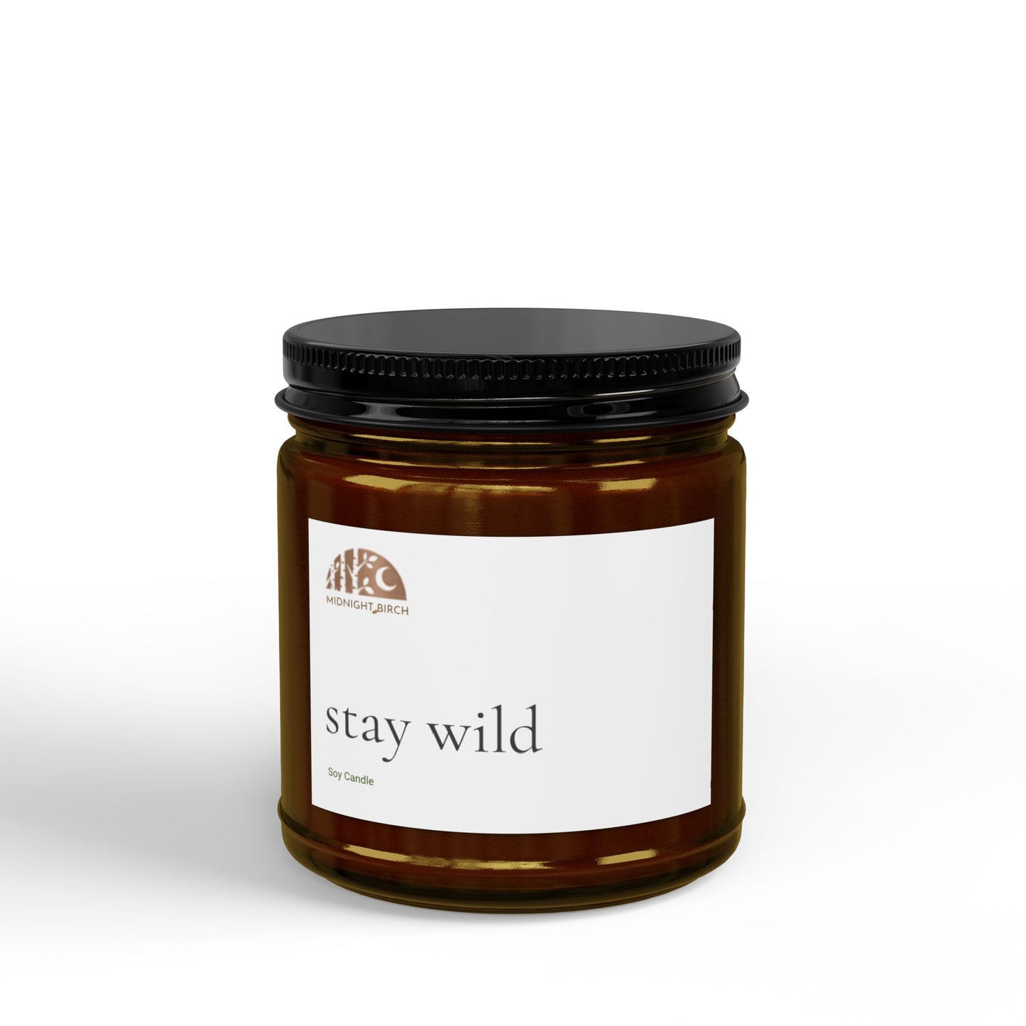 Stay Wild Soy Candle — Amber Jar Scented Candle (4oz & 9oz)