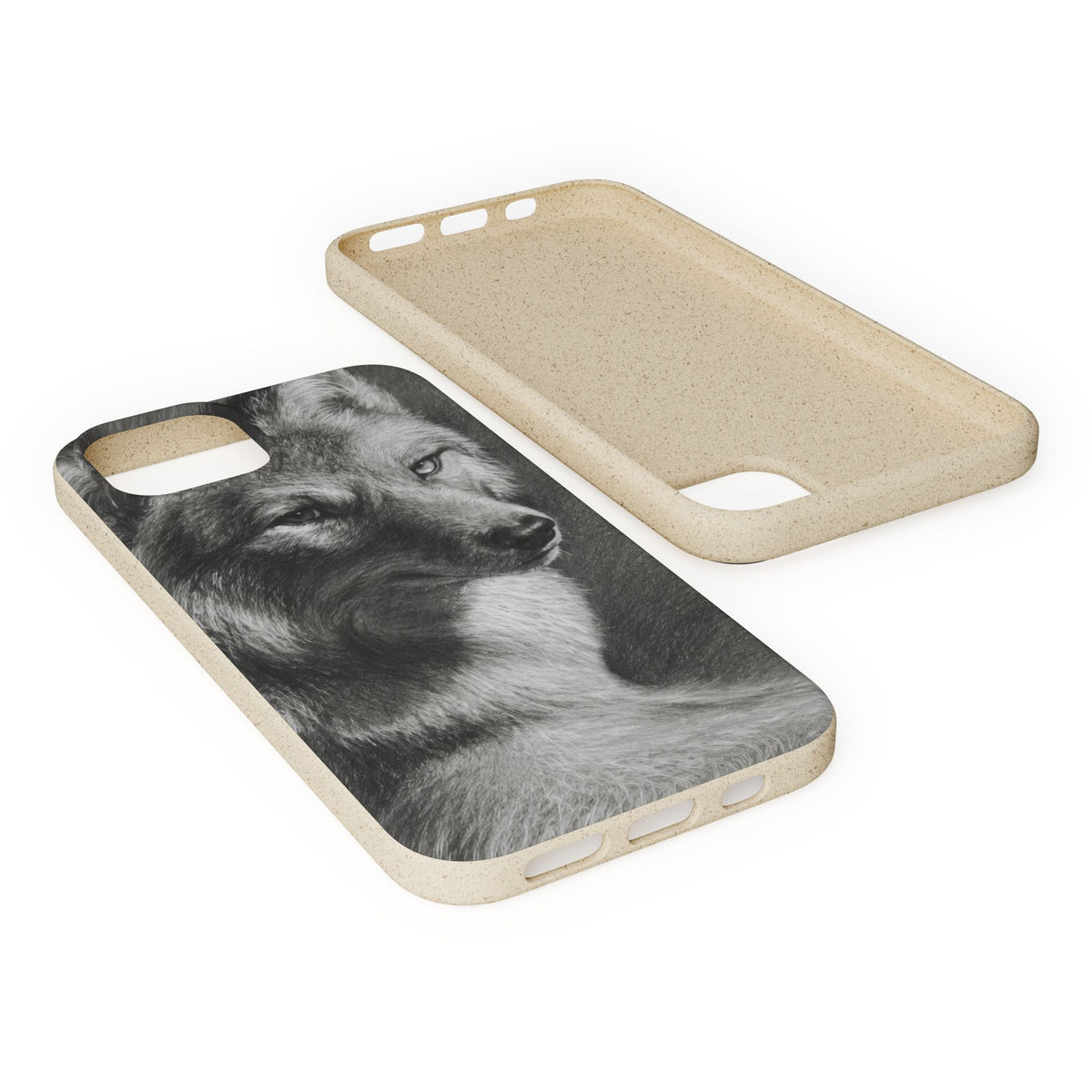 Wolf Portrait Biodegradable Phone Case — Eco-Friendly iPhone Cover