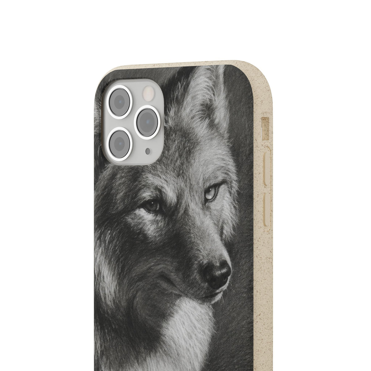 Wolf Portrait Biodegradable Phone Case — Eco-Friendly iPhone Cover