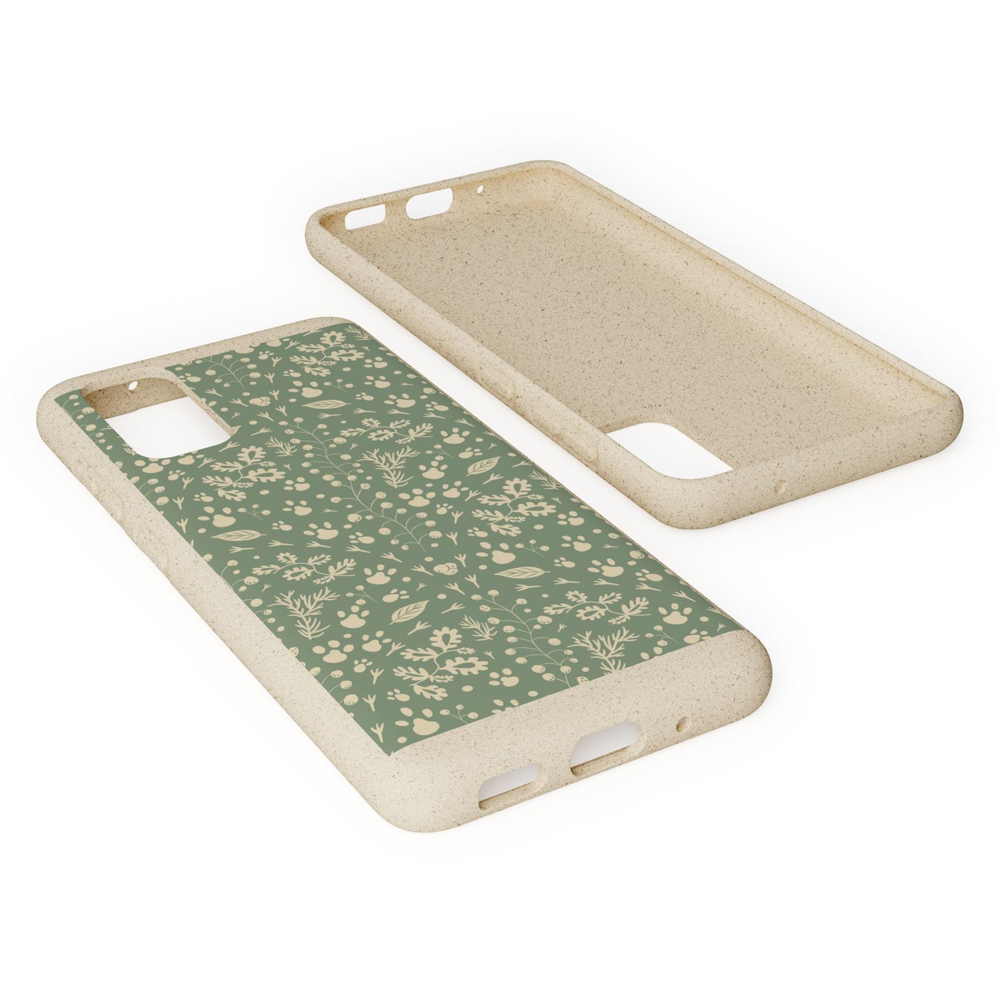 Biodegradable Floral Phone Case — Eco-Friendly Pleasant Green Wildflower Protection