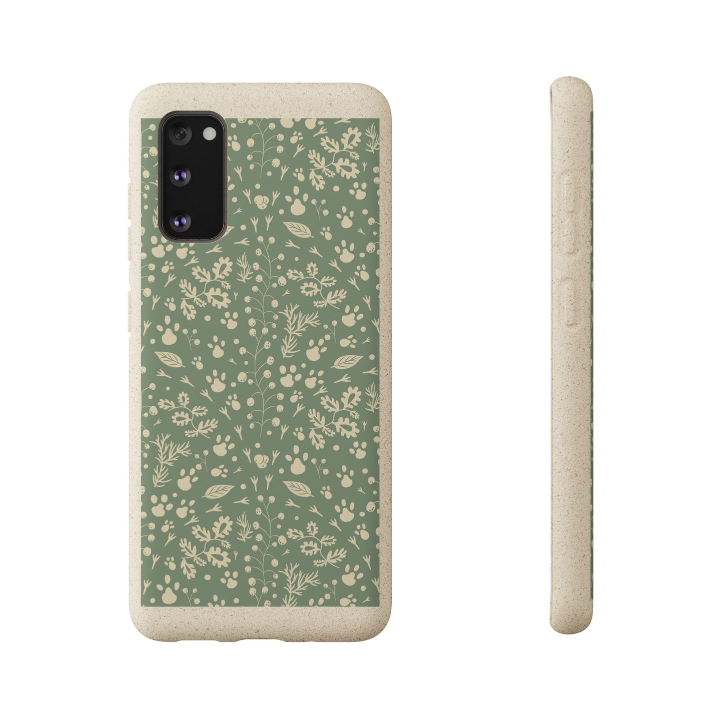 Biodegradable Floral Phone Case — Eco-Friendly Pleasant Green Wildflower Protection