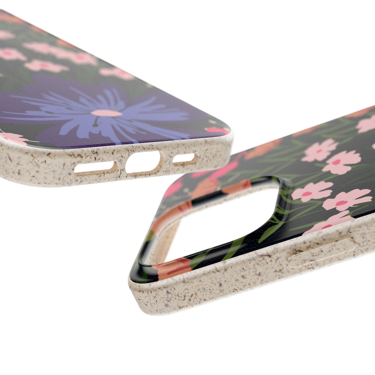 Floral Biodegradable Phone Case — Purple Wildflower Eco Phone Cover