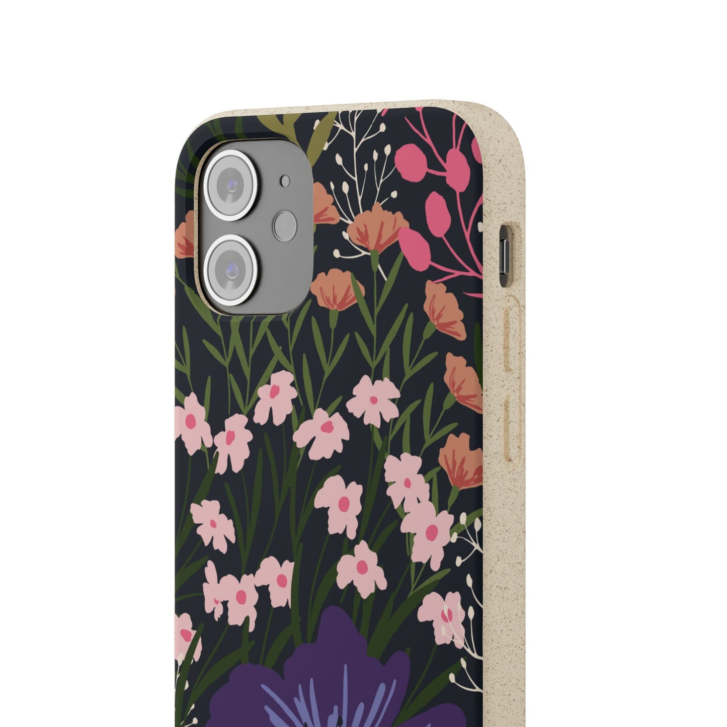 Floral Biodegradable Phone Case — Purple Wildflower Eco Phone Cover