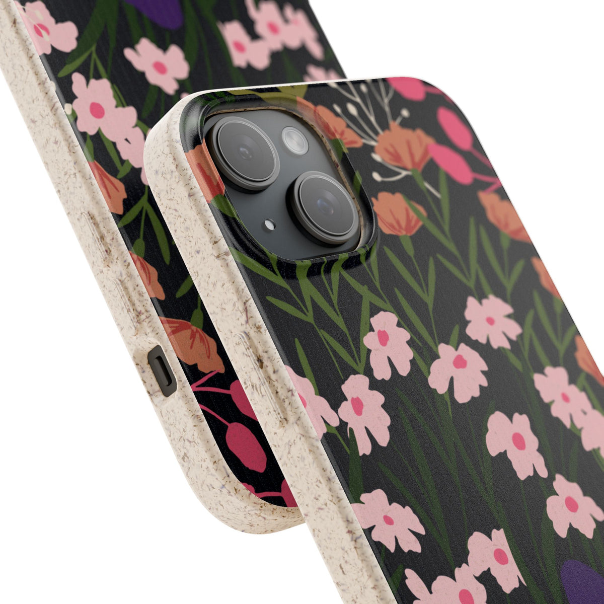Floral Biodegradable Phone Case — Purple Wildflower Eco Phone Cover