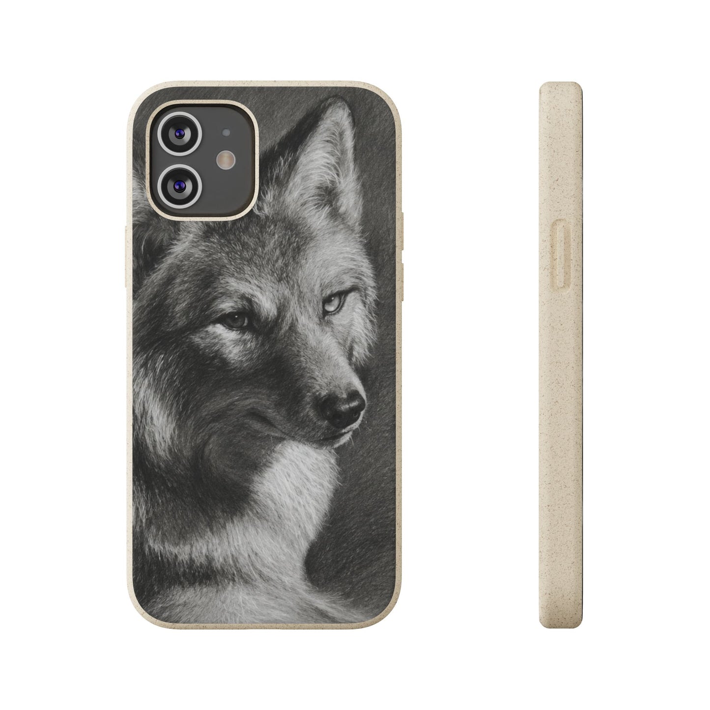Wolf Portrait Biodegradable Phone Case — Eco-Friendly iPhone Cover