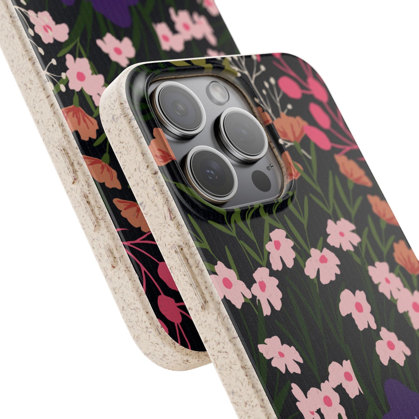 Floral Biodegradable Phone Case — Purple Wildflower Eco Phone Cover